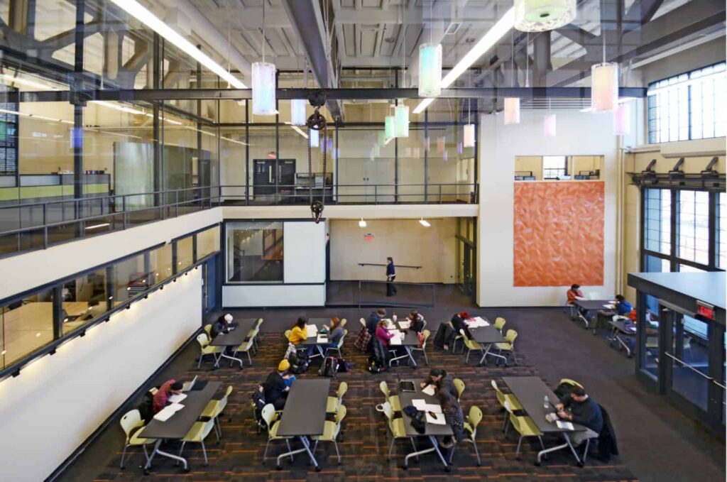 University of Minnesota Akerman Hall Study Area View from Mezzanine