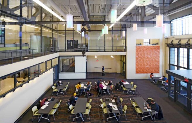 University of Minnesota Akerman Hall Study Area View from Mezzanine