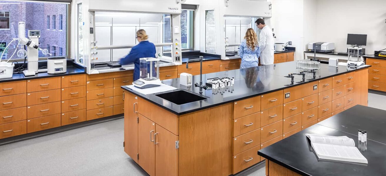 An organic chemistry lab.