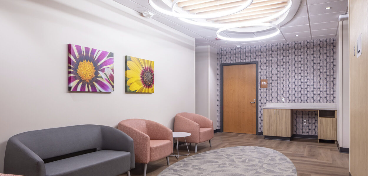 A waiting area nook in the women's center.