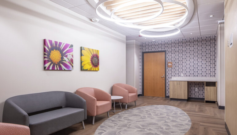 A waiting area nook in the women's center.