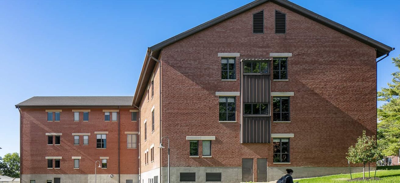 Exterior elevation of West Science Hall.