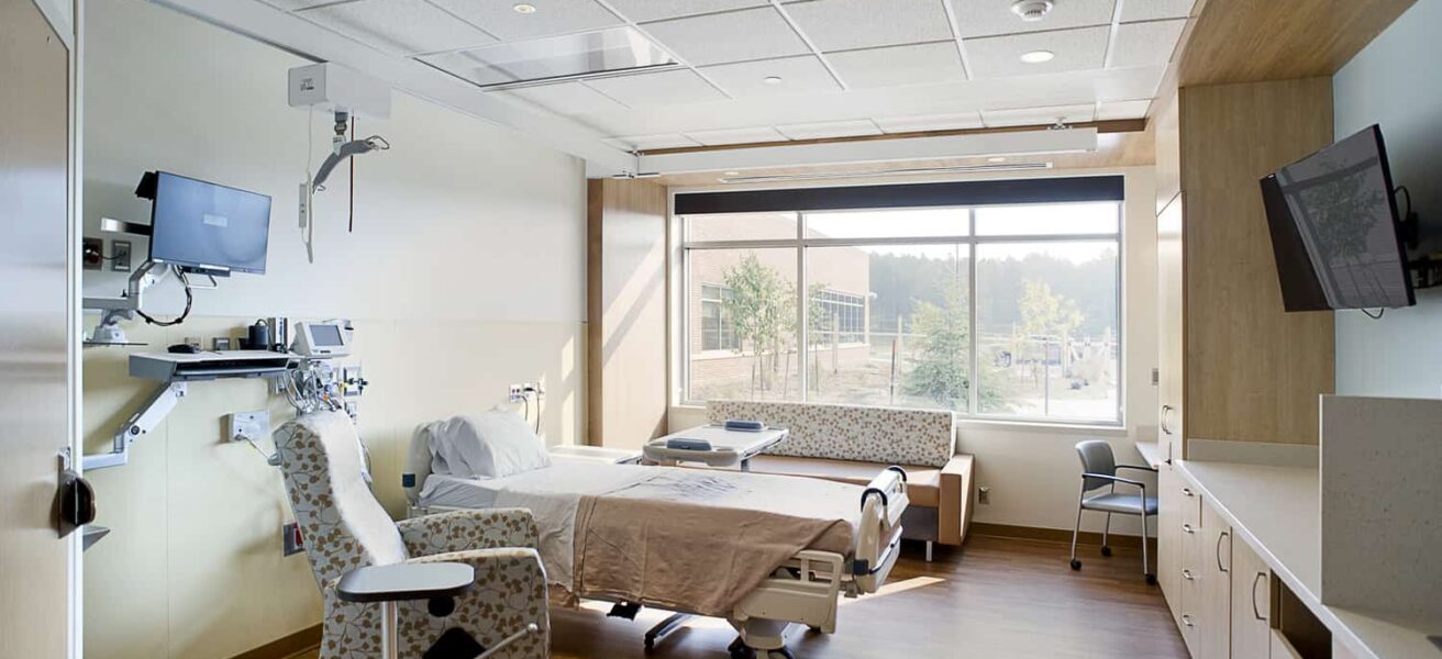 A patient room in the Custer Critical Access Hospital