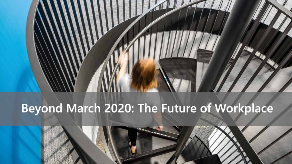 Title slide -- Beyond March 2020: The Future of Workplace