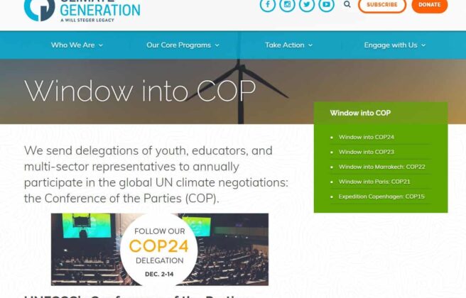 Climate Generation: Window into COP