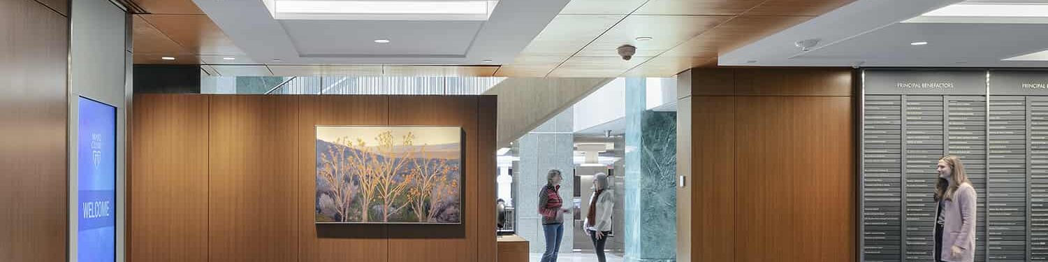 The entry to the Mayo Clinic Hall of Benefactors.
