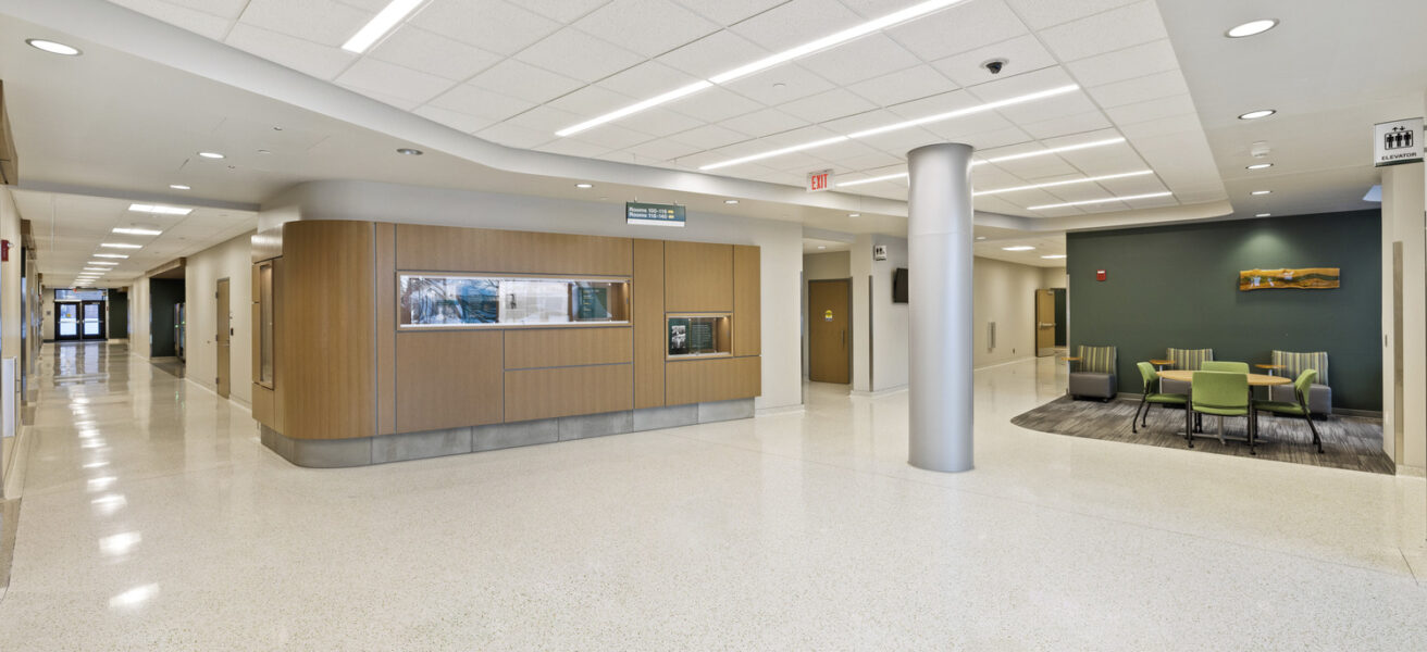 A typical Sugihara Hall corridor.