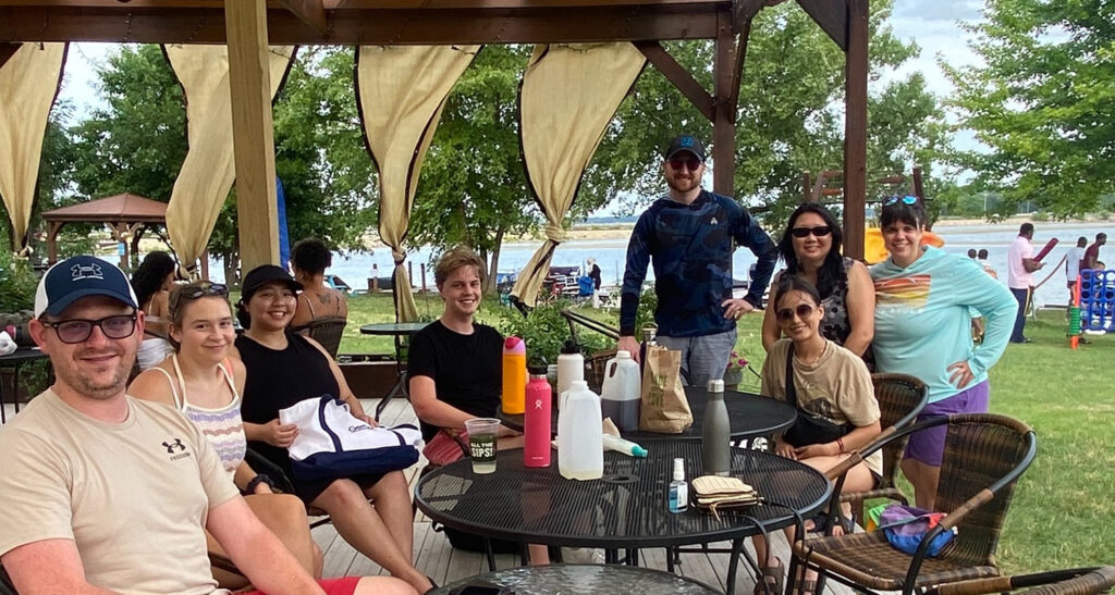 The BWBR Madison Office celebrates National Intern Day at a park.