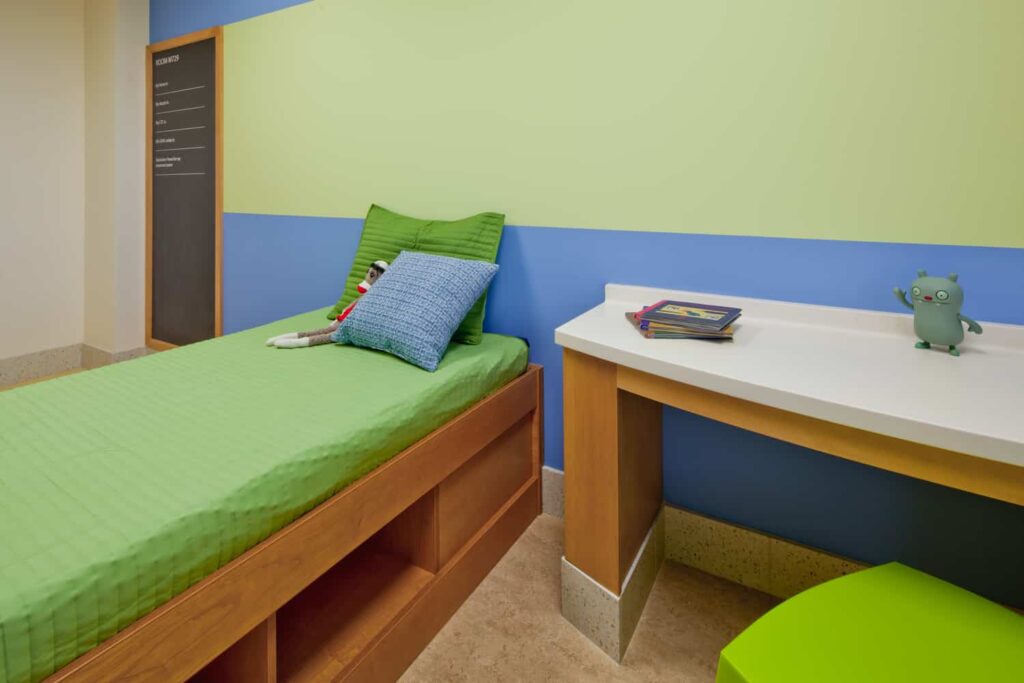 Pediatric mental health patient room