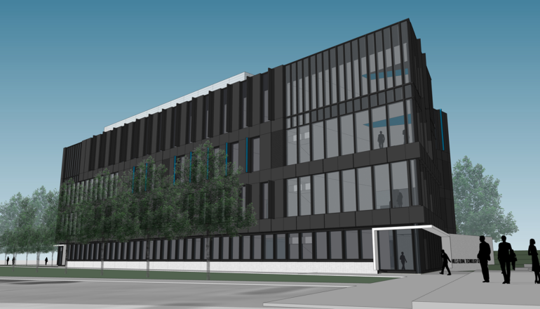 An exterior rendering of the SCC STEM Center
