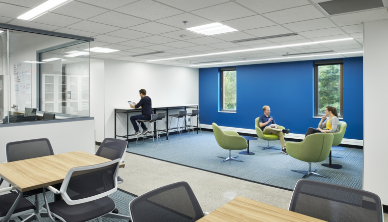 An open student collaboration space for students to team between classes