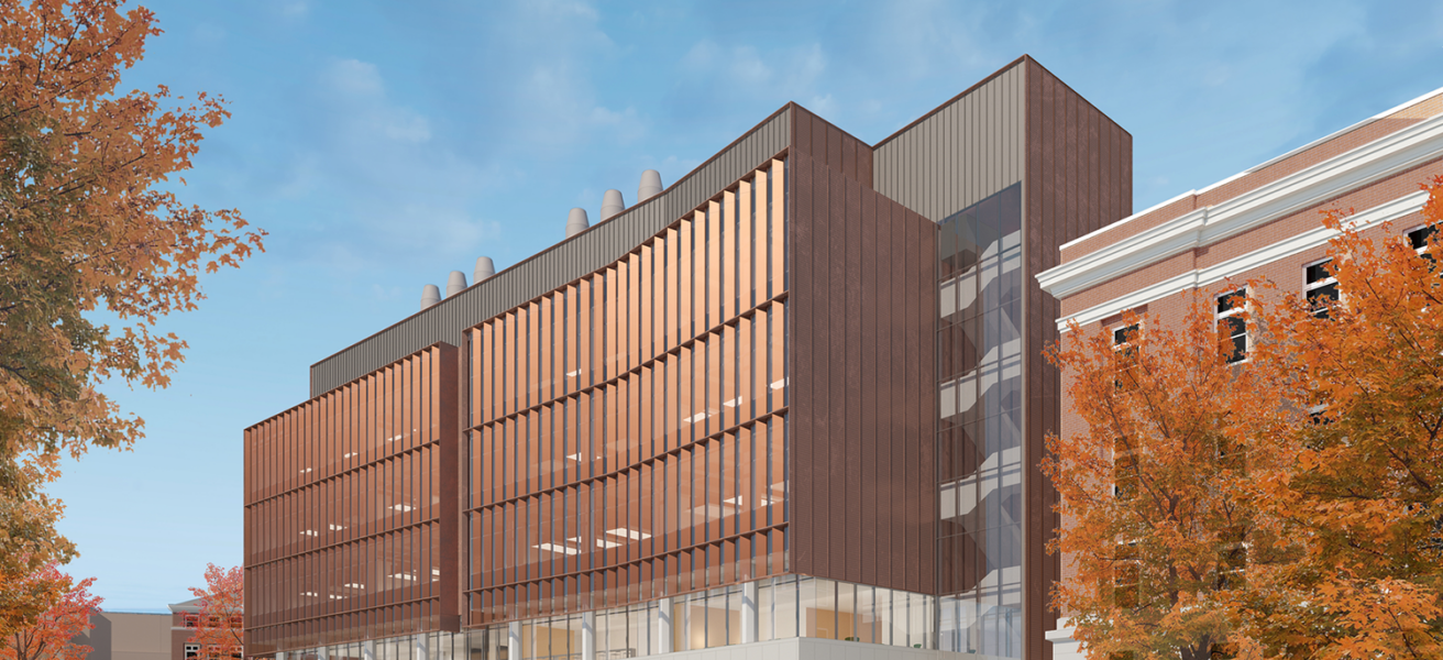 An exterior rendering of the UMN Fraser Chemistry Undergraduate Teaching Lab