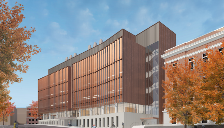 An exterior rendering of the UMN Fraser Chemistry Undergraduate Teaching Lab